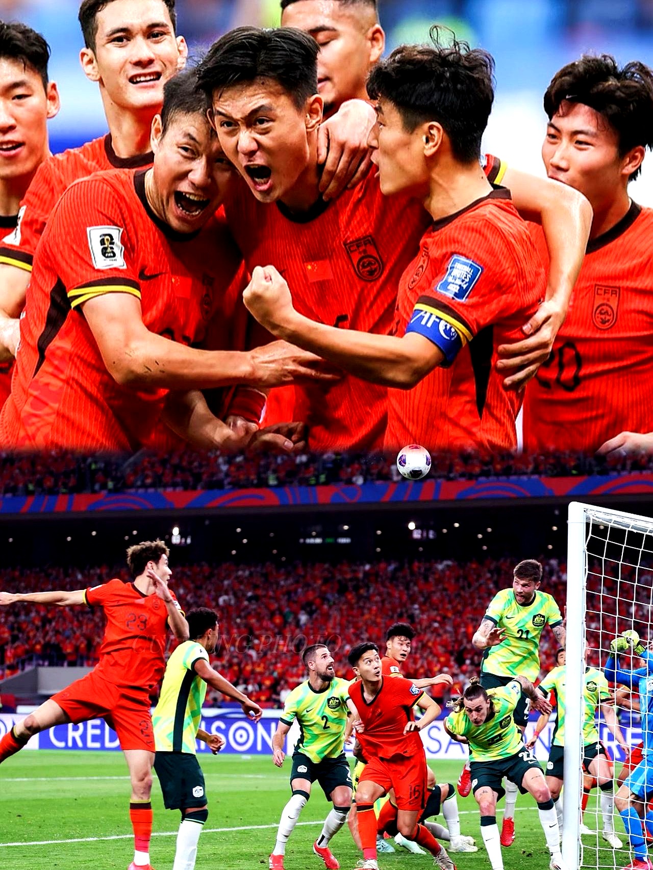 足球赛场上一番搏杀，中国队实现逆袭